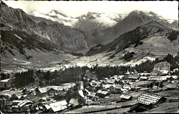 Adelboden (1356 m) mit Wildstrubel (3253 m) Vorderseite