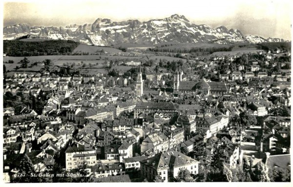 St.Gallen mit Säntis Vorderseite