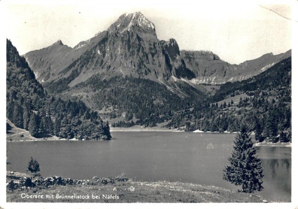 Obersee  mit Brünnelistock bei Näfels Vorderseite