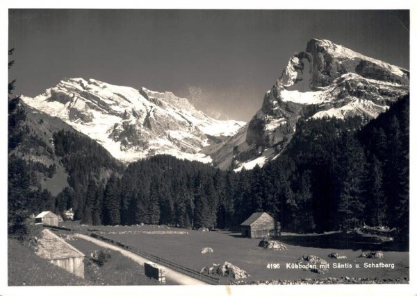 Kühboden mit Säntis u. Schafberg Vorderseite