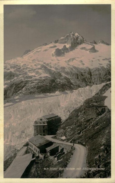 Hotel Belvedere mit Rhonegletscher Vorderseite