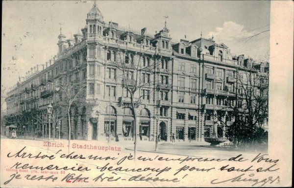 Zürich - Stadthausplatz Vorderseite