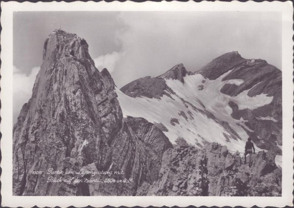 Lysengratweg, Säntis Vorderseite