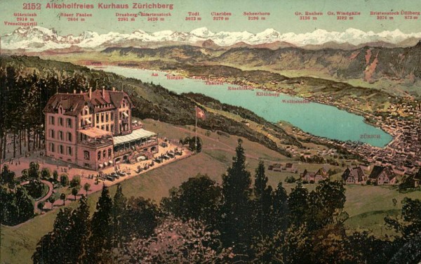Zürichberg, Alkoholfreies Kurhaus Vorderseite