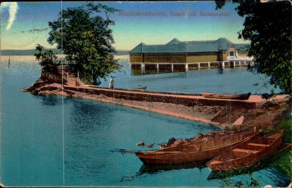 Romanshorn, Inseli mit Badeanstalt Vorderseite