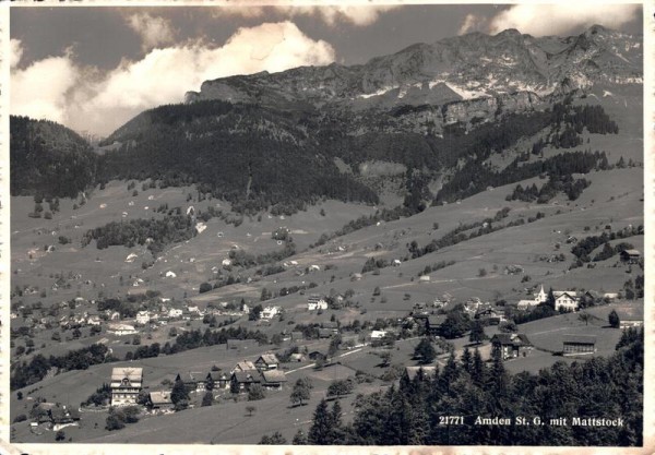 Amden St. G. mit Mattstock Vorderseite