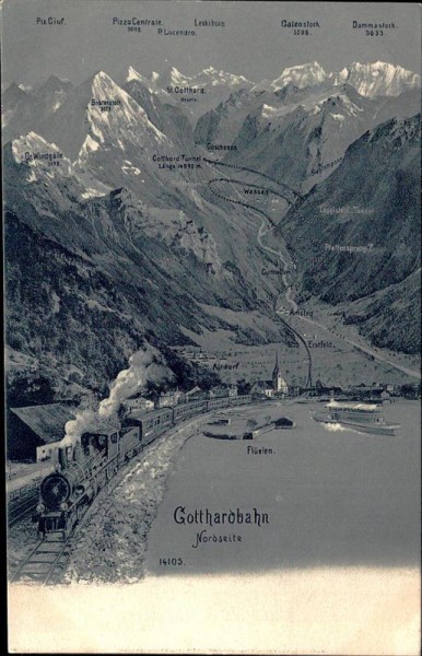 Gotthardbahn, Nordseite Vorderseite