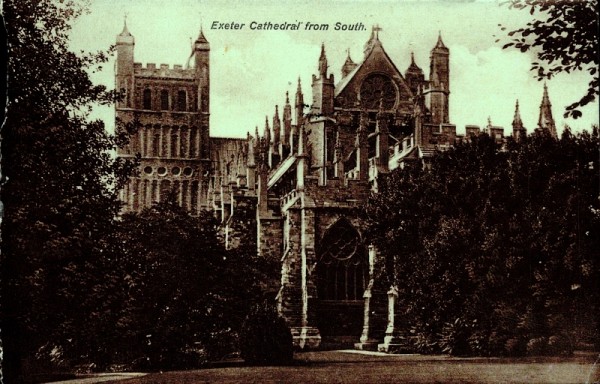 Exeter Cathedral from South, England