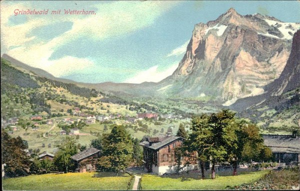 Grindelwald mit Wetterhorn Vorderseite