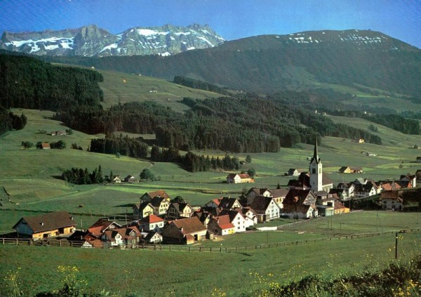 Gonten mit Kronberg und Säntis Vorderseite