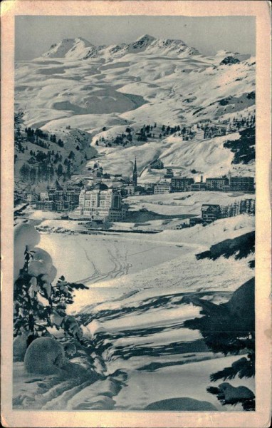 St. Moritz im Winter. Vorderseite