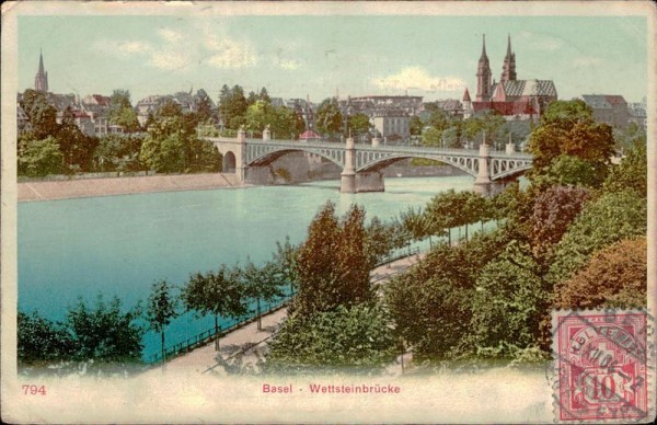 Basel - Wettsteinbrücke Vorderseite