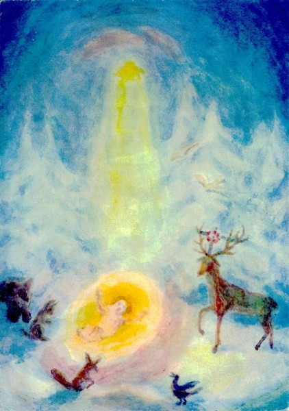 Weihe-Nacht im Wald, H. Boos-Hamburger Vorderseite