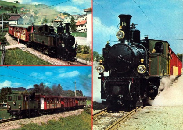 Dampfzug der Appenzeller-Bahn Vorderseite