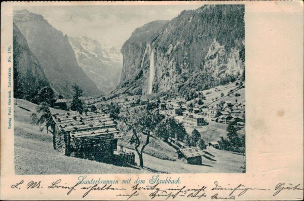 Lauterbrunnen mit dem Staubbach Vorderseite