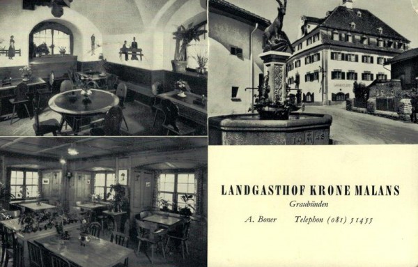 Landgasthof Krone, Malans Vorderseite