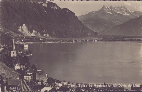 Eglise de Montreux et les Dents du Midi