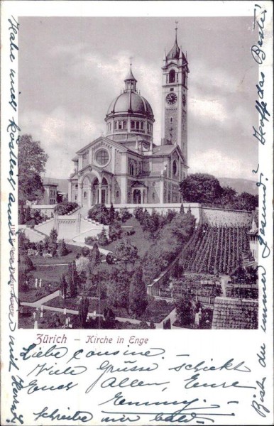 Zürich - Kirche in Enge Vorderseite