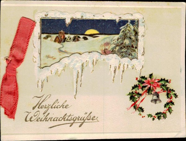 Herzliche Weihnachtsgrüsse Vorderseite