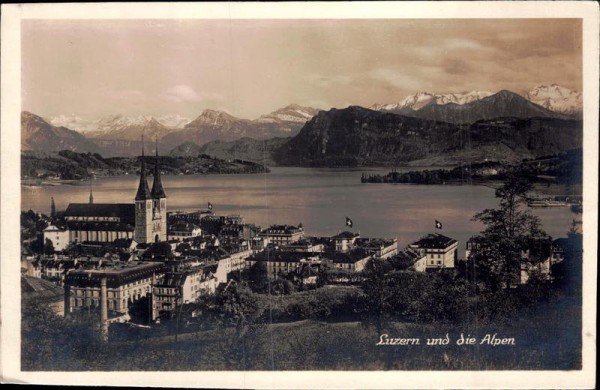 Luzern und die Alpen Vorderseite