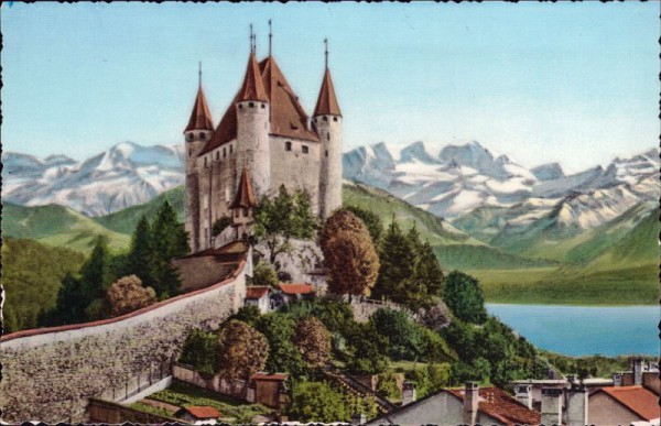 Thun - Schloss mit Blümlisalp (3669m)