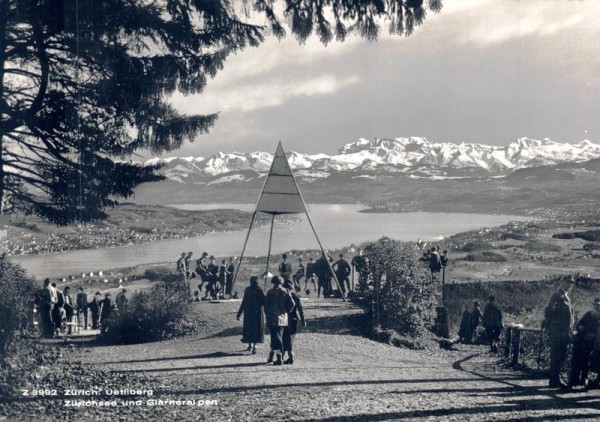 Zürich, Uetliberg, Zürichsee und Glarneralpen Vorderseite