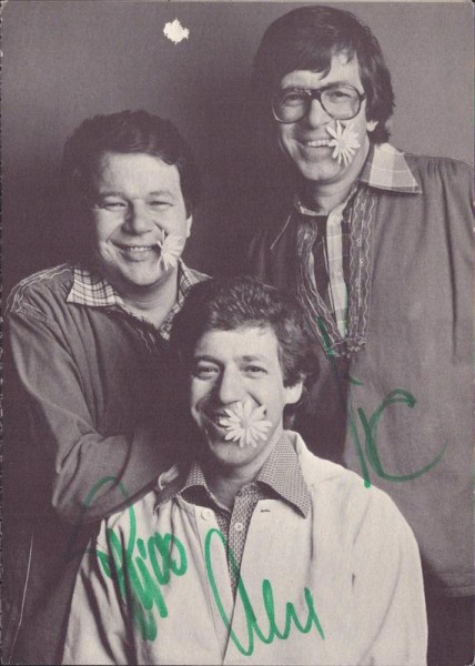 Trio Eugster, Autogrammkarte Vorderseite