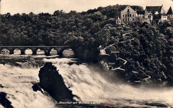 Rheinfall mit Schloss Laufen Vorderseite