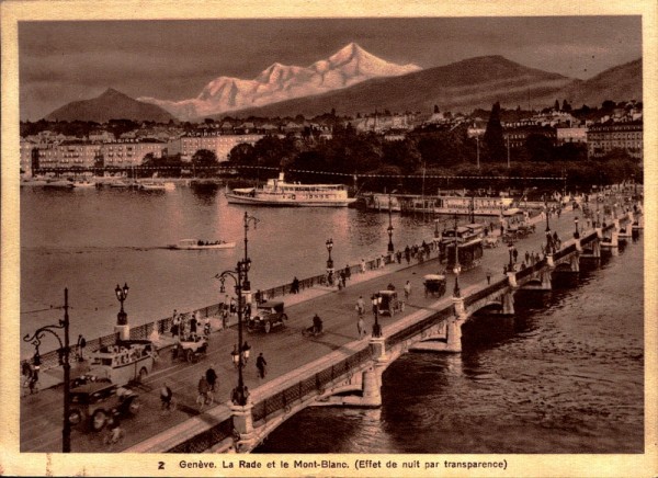 La Rade et le Mont-Blanc, Genève