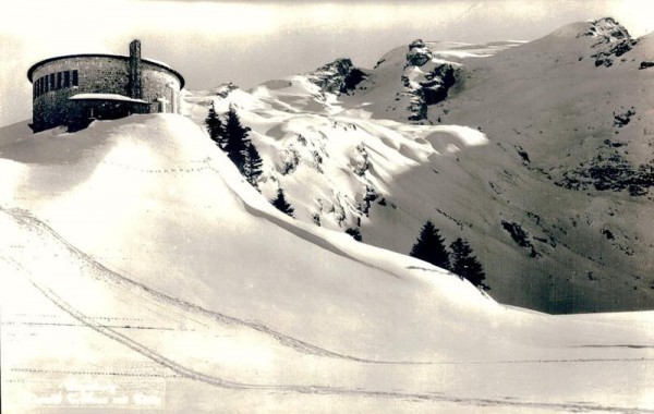 Engelberg, Kapelle Trübsee mit Titlis Vorderseite