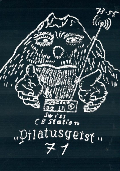 QSL- Karte, Pilatusgeist 71, Pilatus-Kulm Vorderseite