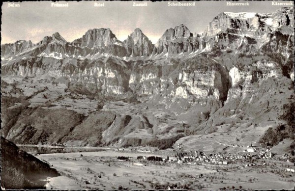 Wallenstadt mit Churfirsten, Walenstadt Vorderseite