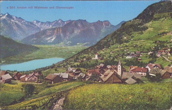 Amden mit Walensee und Glarneralpen