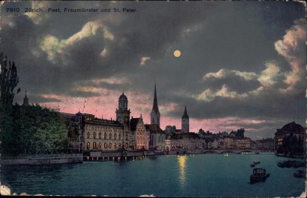 Zürich Post, Fraumünster und St. Peter Vorderseite