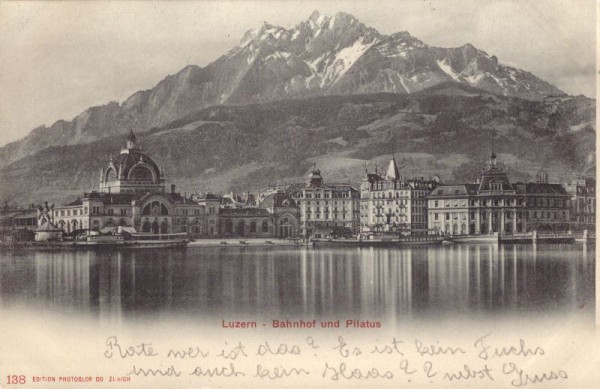 Luzern - Bahnhof und Pilatus
