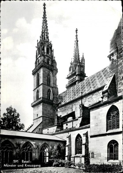 Basel/Münster und Kreuzgang Vorderseite