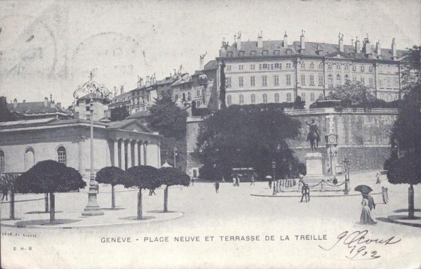 Genève, place neuve et terrasse de la treille Vorderseite