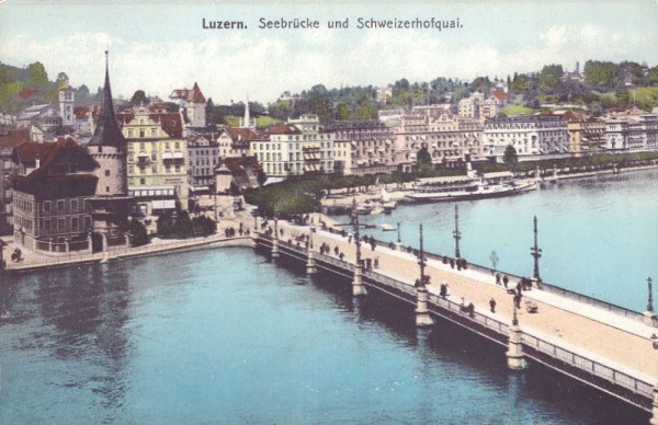 Luzern - Seebrücke und Schweizerhofquai