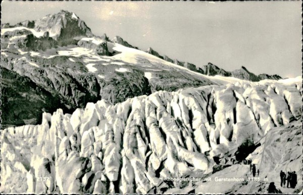 Rhonegletscher mit Gerstenhorn (3186 m) Vorderseite