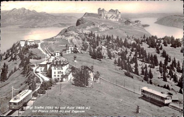 Rigi Staffel und Rigi Kulm (1592 m, 1800 m) Vorderseite