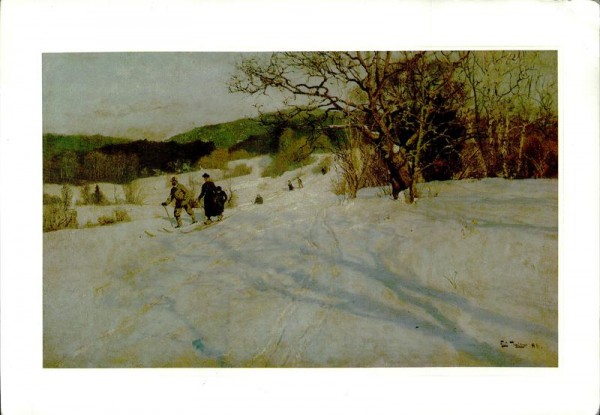Fritz Theiler, Skifahren Vorderseite