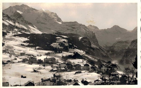 Wengen und Jungfrau. 1938 Vorderseite