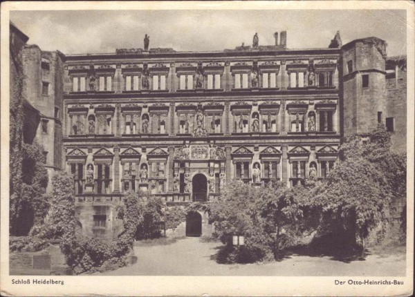 Der Otto-Heinrichs-Bau, Schloss Heidelberg Vorderseite
