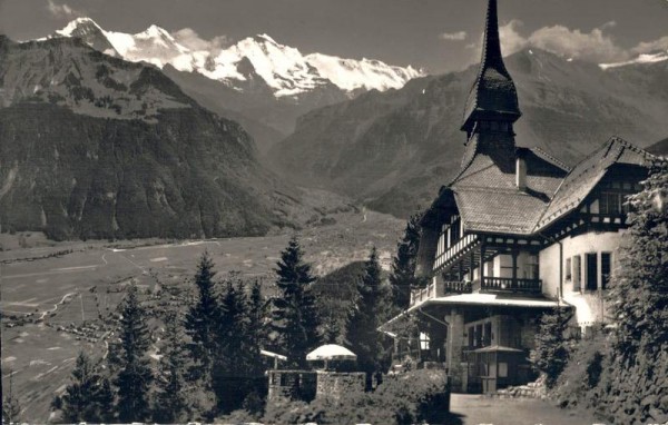 Hotel-Restaurant Harder-Kulm Interlaken. Eiger - Mönch - Jungfrau Vorderseite