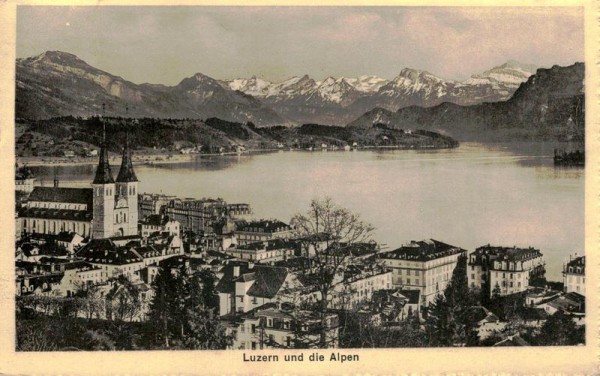 Luzern und die Alpen Vorderseite