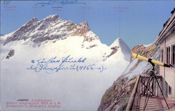 Jungfraujoch Vorderseite