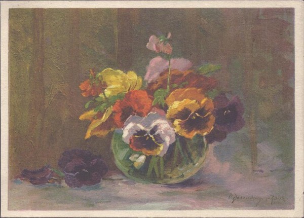 Olga Derendinger-Roux, Stiefmütterchen Vorderseite
