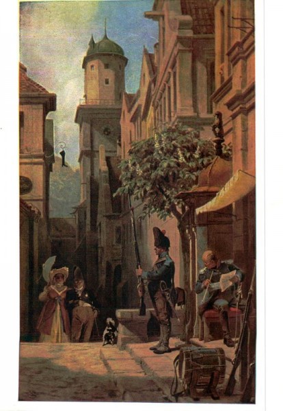 "The Arrival" von Carl Spitzweg Vorderseite