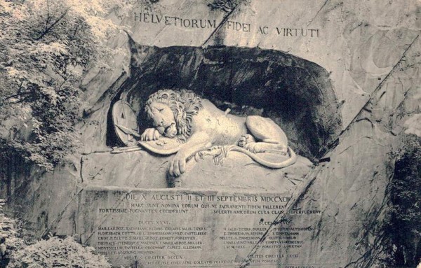 Luzern - Löwendenkmal Vorderseite