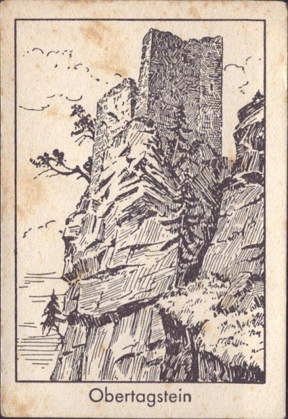 Obertagstein, Teigwarenfabrik Brunnadern, Sammelbildchen Vorderseite